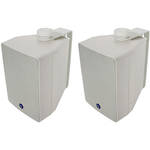 Atlas Sound SM42T-W - Two-Way Weather-Resistant Surface Speaker (Pair, White)