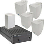 Atlas Sound APAKSMSW Amplifier and Surface Mount Speaker Package System (White)