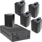 Atlas Sound APAKSMSB Amplifier and Surface Mount Speaker Package System (Black)