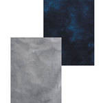 Westcott Masterpiece Collapsible Reversible Background - 6x7' - Smokey Gray / Midnight Blue