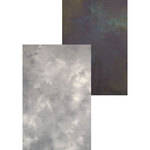 Westcott Masterpiece Collapsible Reversible Background - 6x7' - Storm Clouds / Heather