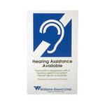 Williams Sound IDP008 - ADA Wall Plaque for Hearing Assistance