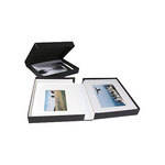 Archival Methods Onyx Portfolio Box - 17.25 x 22.25 x 2" - Black Buckram/White Lining