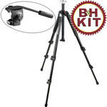 Manfrotto 190XB Tripod Legs (Black) with 3126 (128LP) Micro Fluid Head