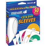 Maxell CD-400 CD/DVD White Paper Sleeves (Pack of 50)