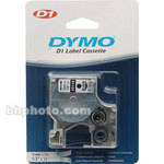 Dymo 45110 D1 Tape Cassette (Black Print, Clear Tape - 1/2" x 23')