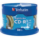Verbatim CD-R 700MB, 80 Minute, LightScribe Printable Disc (Spindle Pack of 50)