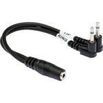 Hosa Technology Stereo Mini Female to 2 Mini Mono Angled Male Y-Cable - 6"