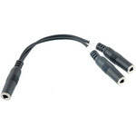 Hosa Technology Stereo 1/4" Female to 2 1/4" Mono Female Y-Cable - 6"
