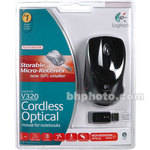 Logitech V320 Cordless Optical Mouse for Notebooks - USB (Black)