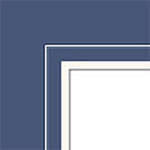 Savage ProMatte-8x10" Mat to Hold 4 x 6" Print-Navy/Artic White Textured