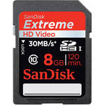 SanDisk 8GB SDHC Memory Card Extreme Class 10