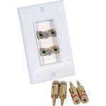 MTX Audio BP-4W 4-Binding Post Wall Plate (White)