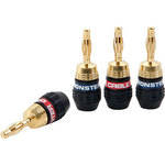 Monster Cable QuickLock MKII Gold Banana Terminator Connector (2 Pairs)
