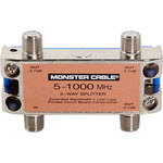 Monster Cable Standard 3 Way RF Splitter For CATV Signals MKII