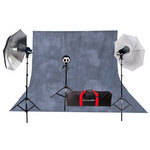 Interfit SXT3200 Three-Light Kit with Background 