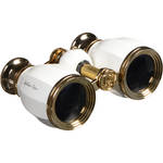 LaScala Optics 4x30 Hamlet Opera Glasses (White & Gold)