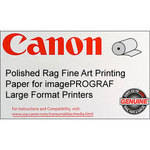 Canon Polished Rag Fine Art Printing Paper for imagePROGRAF Large Format Printers (50" x 50' Roll)