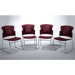 Balt ReFlex Chair 4/Carton (Burgundy)