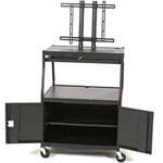 Balt Model 27531, Wide Body Flat Panel TV Cart with Cabinet (Black)