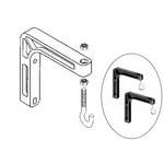 Da-Lite 98035 #6 Wall Mount Brackets (Extends 6", Pair, Black)