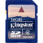 Kingston 16GB SDHC Memory Card Class 4