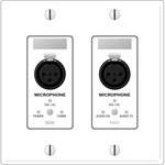 Rane RAD 1 2 Gang Wall Plate with 2 Microphone Inputs