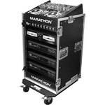 Marathon MA-M14UW Flight Road Slant Mixer Rack Combo w/ Caster Board Case