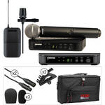 Shure PG Series Basic Wireless Handheld Microphone and Lavalier Combo Kit (K7 / 590 - 602MHz)
