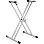 K&M 18993 Rick 20 X-Style Keyboard Stand (Silver)