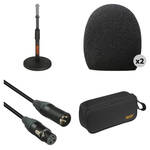 B&H Photo Handheld Microphone Accessory Kit with Pouch and Desk Stand