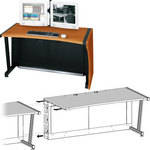 Middle Atlantic 64" Add-A-Bay LCD Monitoring & Command Desk (Honey Maple)