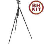 Manfrotto 055XPROB Pro Tripod Legs (Black) with 410 Mini Geared Head