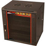 Gator Cases 9U Deep Fixed Wall Mounted Rack (Glass Door)