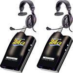 Eartec 2 Simultalk 24G Beltpacks with ProLine Single Headsets