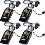 Eartec 4 Simultalk 24G Beltpacks with Monarch Headsets