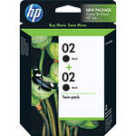 HP / Hewlett Packard HP 02 Black Inkjet Print Cartridge (Twin-Pack)