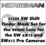 Horseman 21569  SW Shift Finder Mask Set for the 80mm Lens