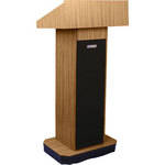 AmpliVox Sound Systems S505 Executive Sound Column Lectern (Light Oak)