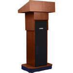 AmpliVox Sound Systems S505A Executive Adjustable Sound Column Lectern (Walnut)