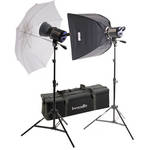 Interfit Stellar Tungsten Two-Light Umbrella-Softbox Kit