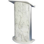 AmpliVox Sound Systems SN3120 Curved Color Panel Lectern (Bianco Marble)