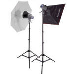 Interfit EX150 MK2 Two Monolight Umbrella-Softbox Kit (120VAC)