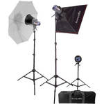 Interfit EX150 MK2 Three Monolight Home Studio Flash Kit (120VAC)