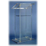 AmpliVox Sound Systems SN3075 Traditional Acrylic Pulpit Lectern (Clear)