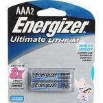 Energizer Ultimate Lithium AAA Batteries (2 Pack)