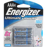 Energizer Ultimate Lithium AAA Batteries (4 Pack)
