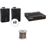Atlas Sound Basic Single-Zone, 70V Wall Mount Sound System for up to 1,000 sq ft.