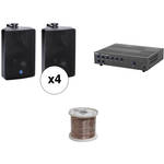 Atlas Sound Basic Single-Zone, 70V Wall Mount Sound System for up to 3,000 sq ft.