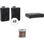Atlas Sound Basic Single-Zone, 70V Wall Mount Sound System for up to 1,500 sq ft.